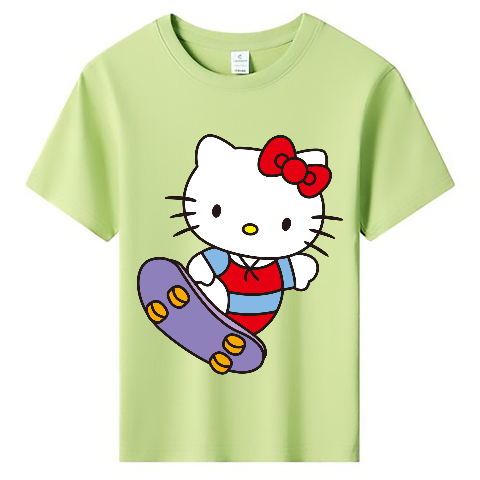 （画像用） Hello Kitty ハローキティ 綿100％キッズTシャツ（フロントプリント）